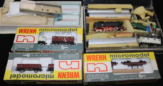 A collection of N gauge locomotives etc